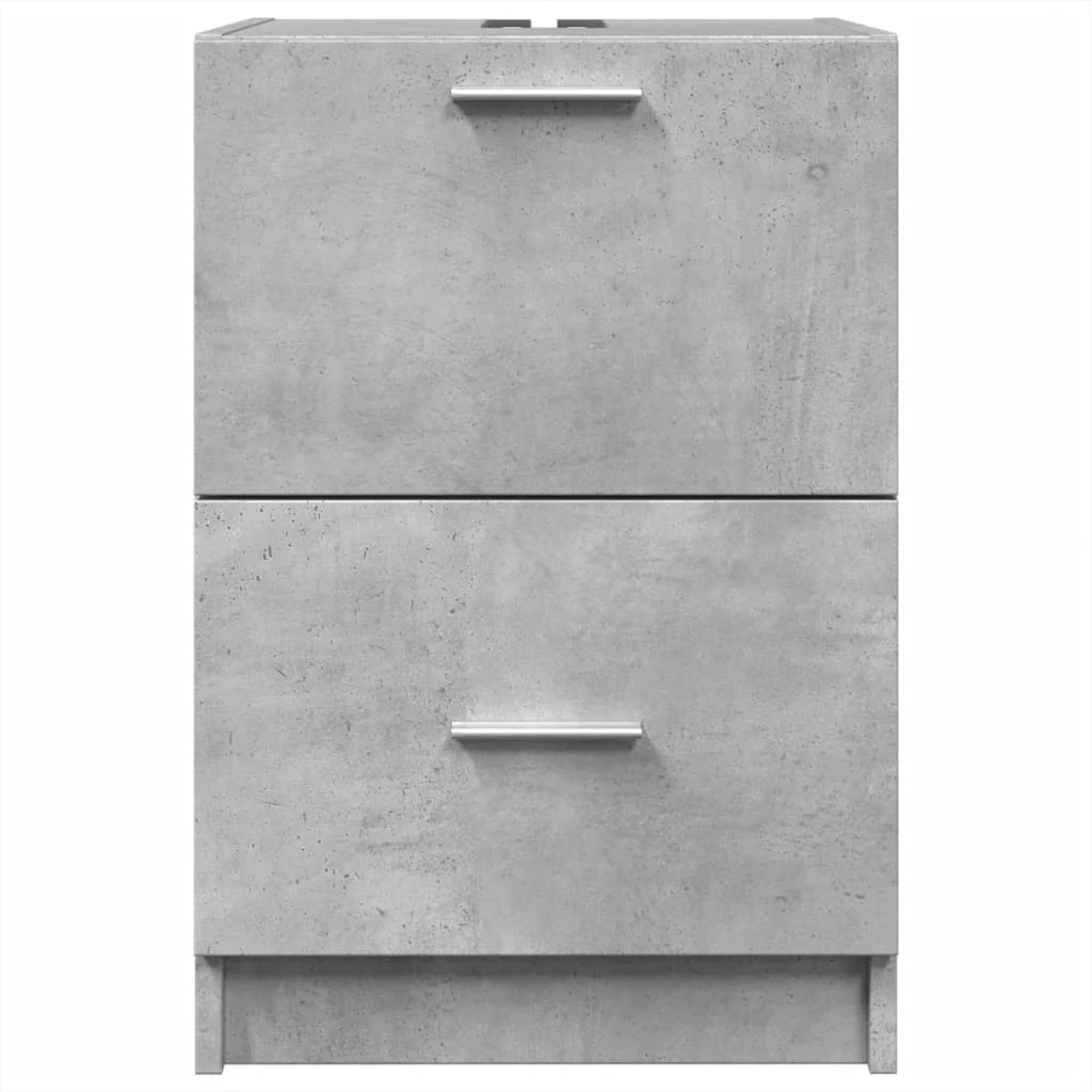 underskab til håndvask 40x37x59 cm konstrueret træ betongrå - Image 4