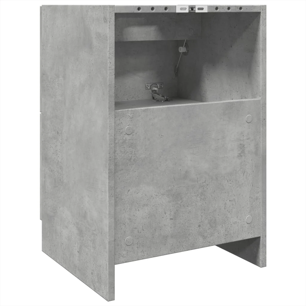 underskab til håndvask 40x37x59 cm konstrueret træ betongrå - Image 7