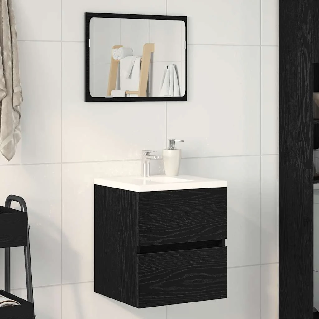 underskab til håndvask 41x38,5x45 cm konstrueret træ sort-eg
