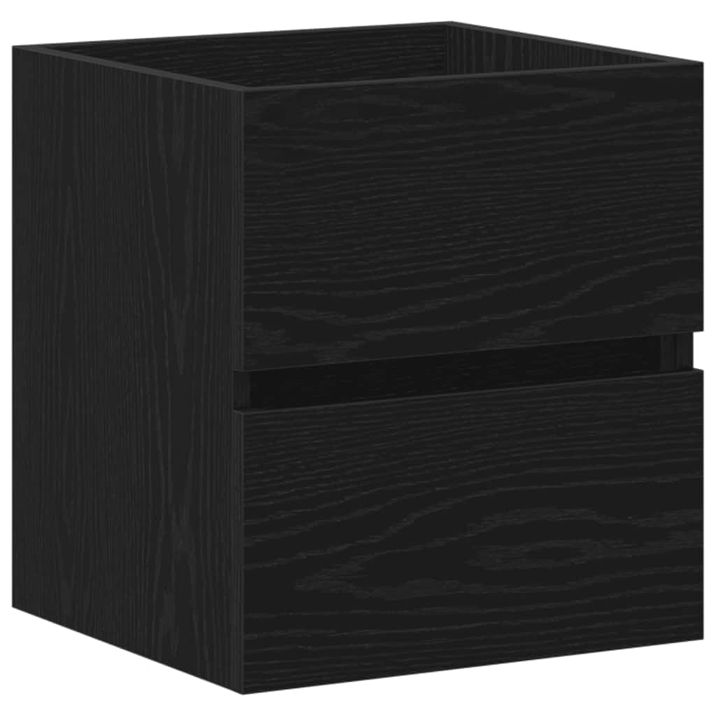 underskab til håndvask 41x38,5x45 cm konstrueret træ sort-eg - Image 2