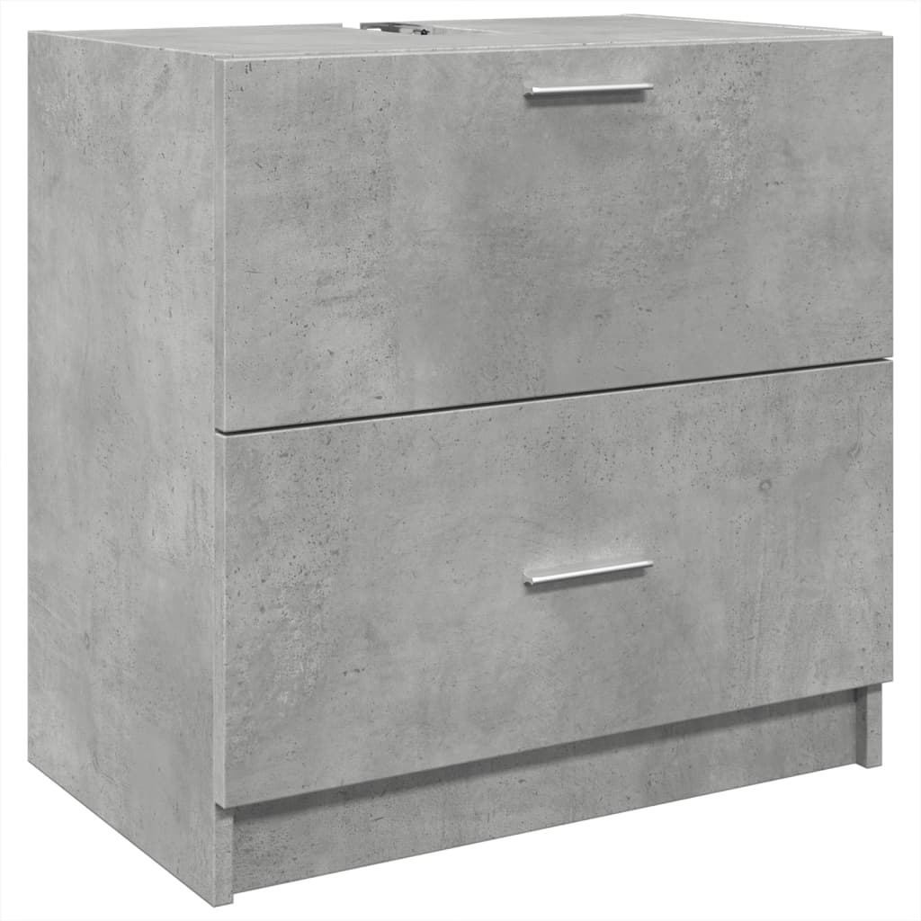 underskab til håndvask 59x37x59 cm konstrueret træ betongrå - Image 2