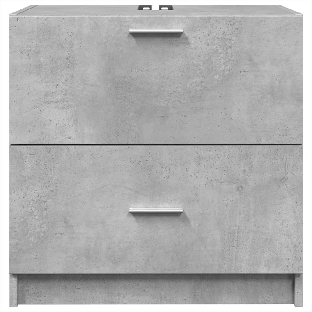 underskab til håndvask 59x37x59 cm konstrueret træ betongrå - Image 4