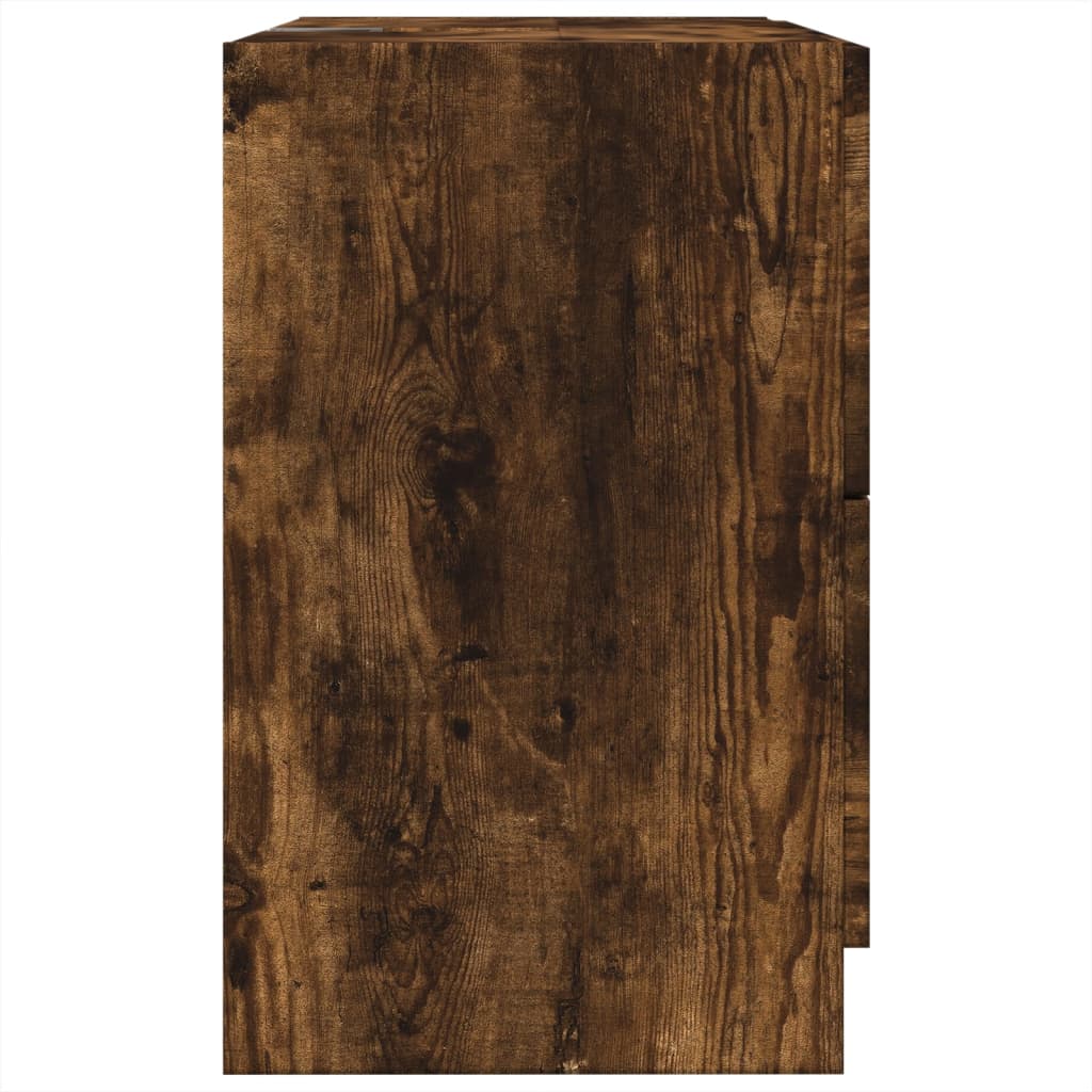 underskab til håndvask 59x37x59 cm konstrueret træ røget eg - Image 6