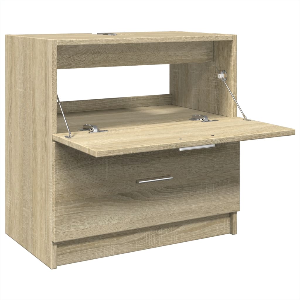 underskab til håndvask 59x37x59 cm konstrueret træ sonoma-eg - Image 5