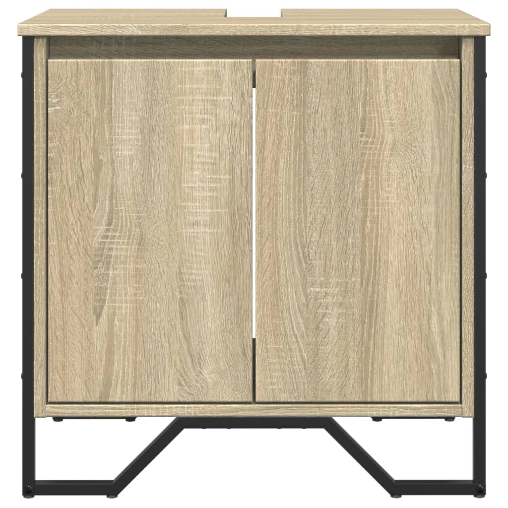 underskab til håndvask 60x35x60 cm konstrueret træ sonoma-eg - Image 4