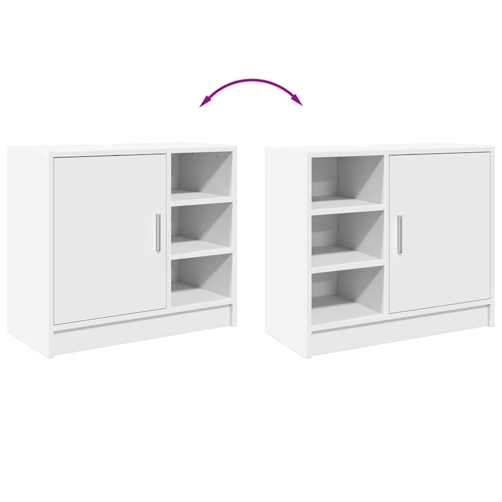 underskab til håndvask 63x29x55 cm konstrueret træ hvid - Image 8