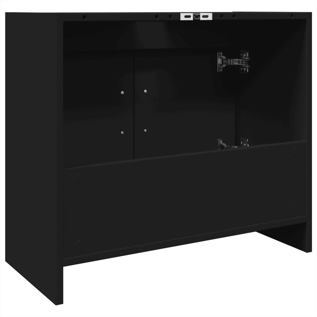 underskab til håndvask 63x29x55 cm konstrueret træ sort - Image 7