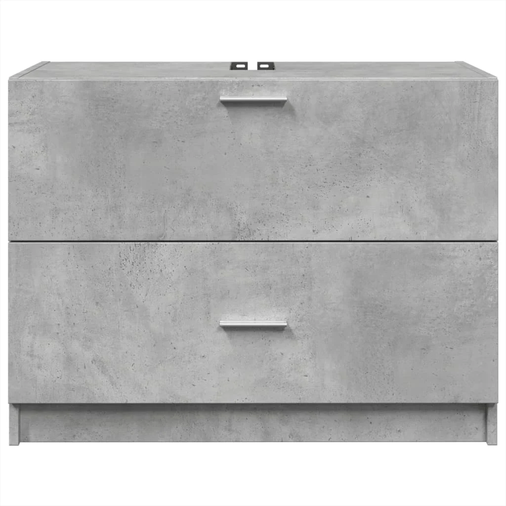 underskab til håndvask 78x37x59 cm konstrueret træ betongrå - Image 4