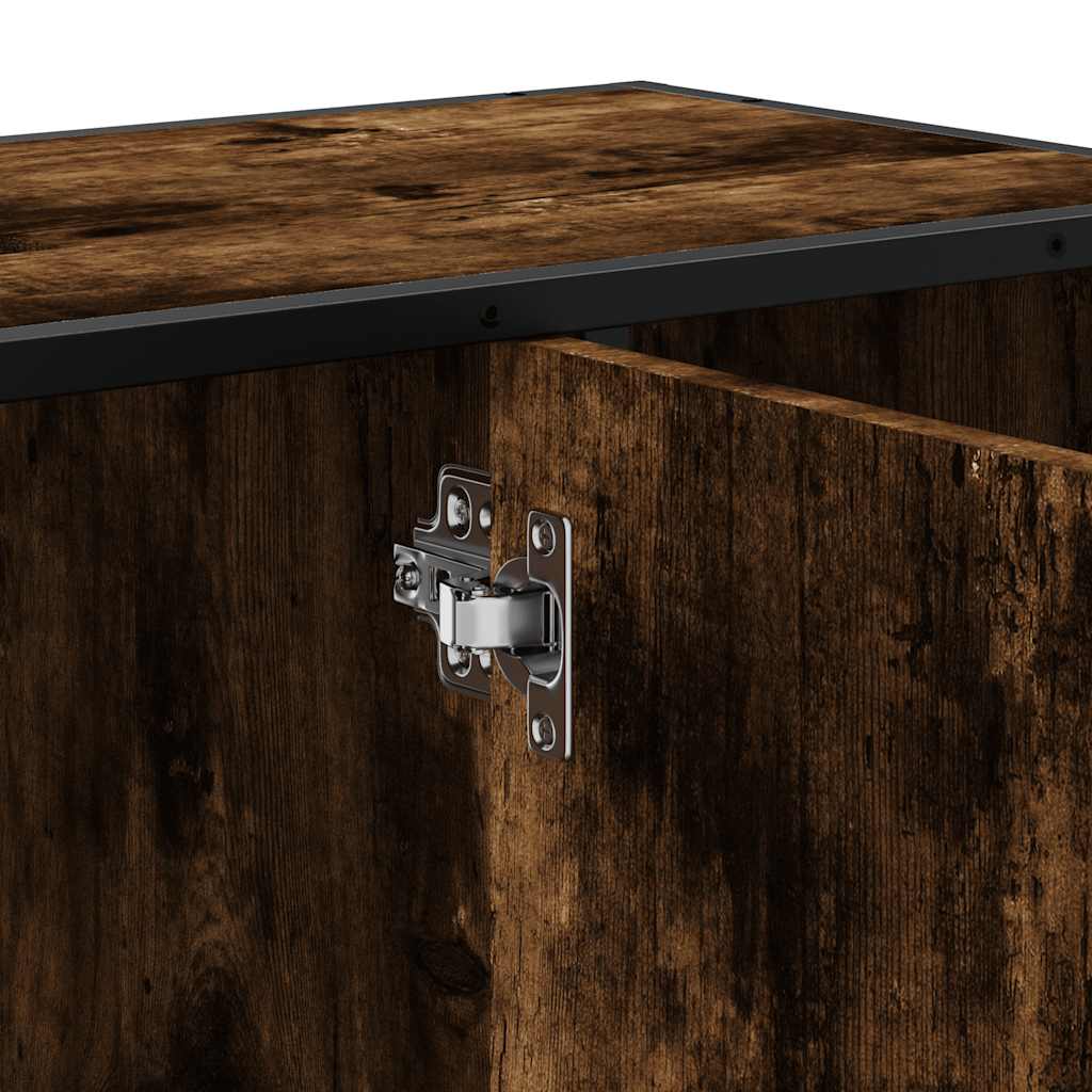 underskab til håndvask 80x33x60 cm konstrueret træ røget eg - Image 9