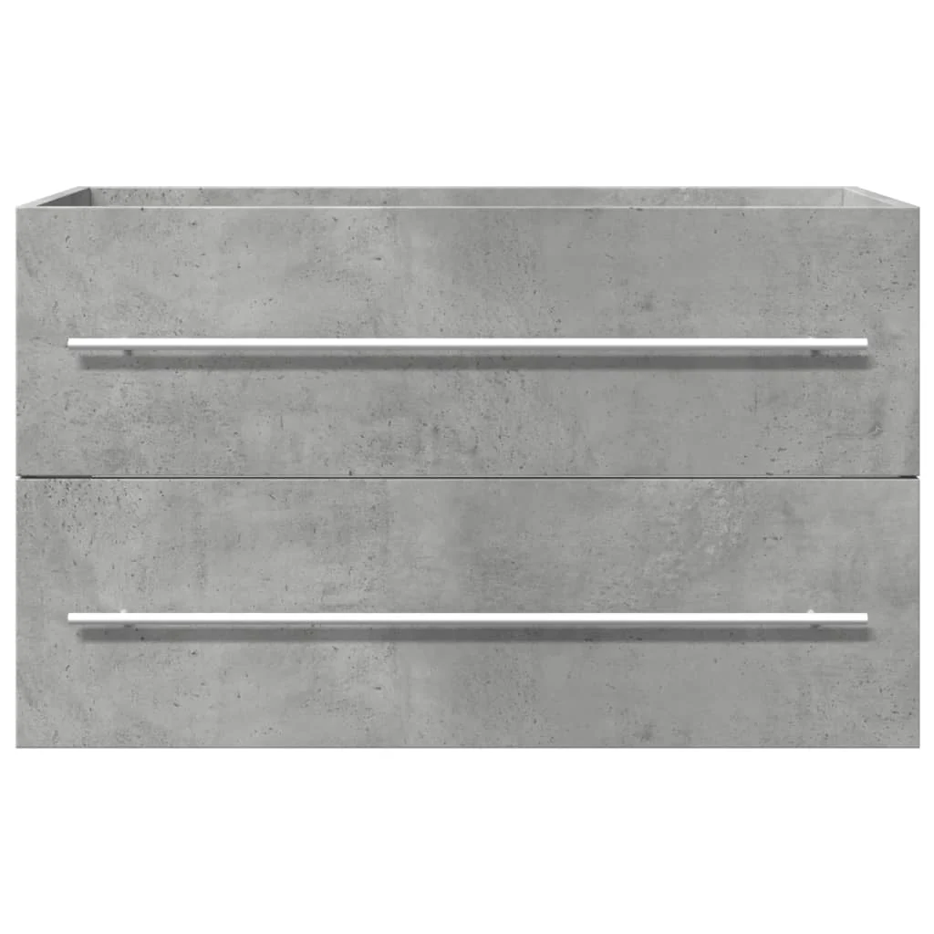underskab til håndvask 80x38,5x48 cm konstrueret træ betongrå - Image 4