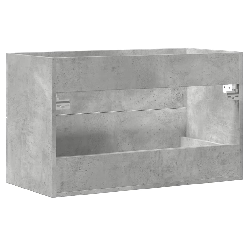 underskab til håndvask 80x38,5x48 cm konstrueret træ betongrå - Image 7
