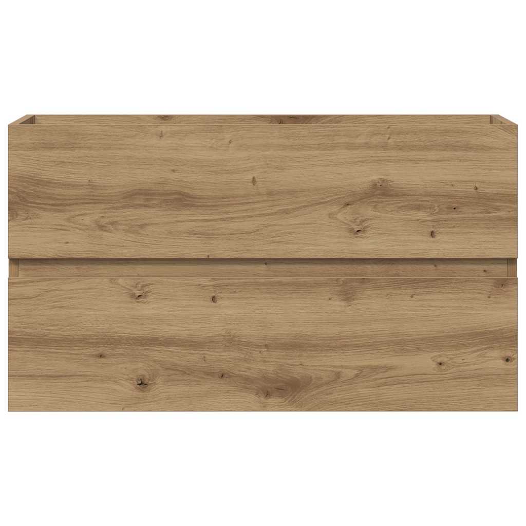 underskab til håndvask 90x38,5x45 cm konstrueret træ kunsttræ - Image 4