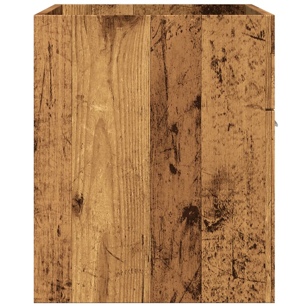 underskab til håndvask 90x38,5x46 cm konstrueret træ antikt træ - Image 5