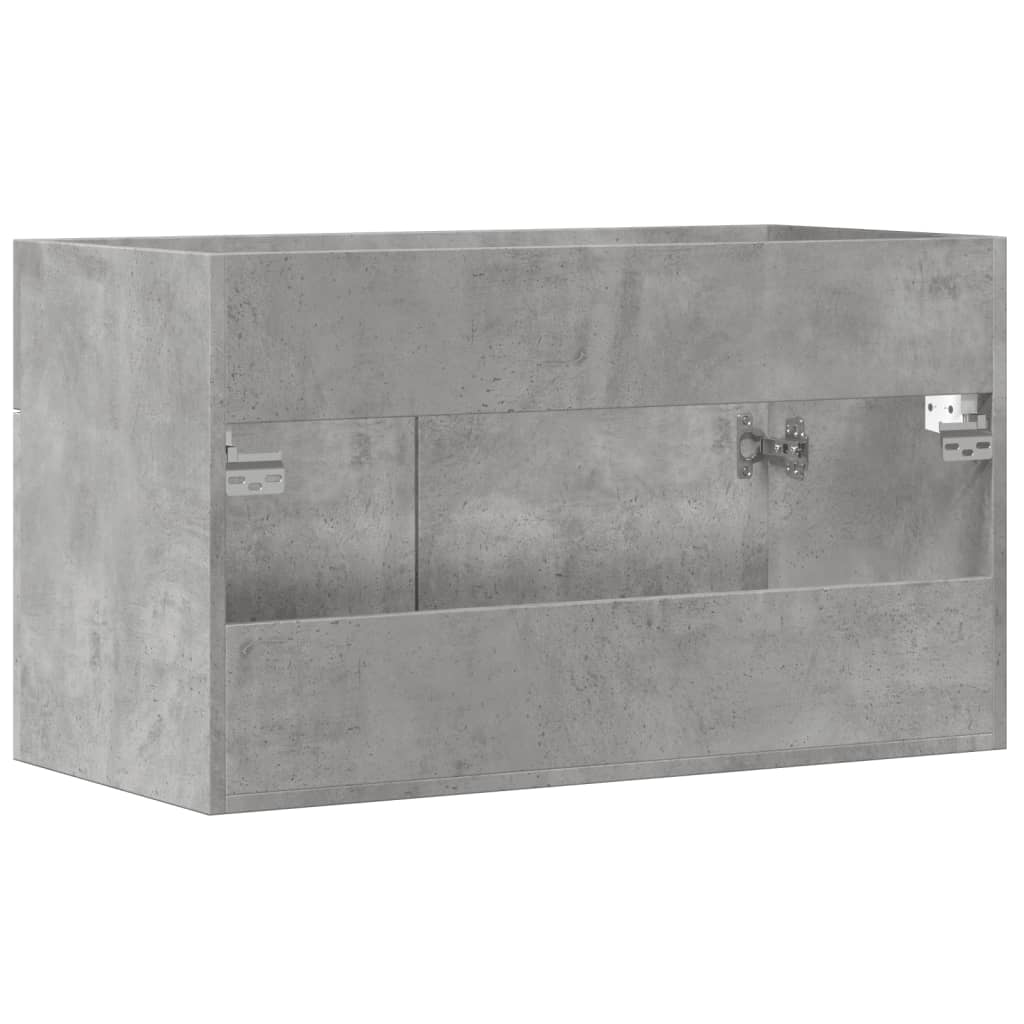 underskab til håndvask 90x38,5x46 cm konstrueret træ betongrå - Image 6