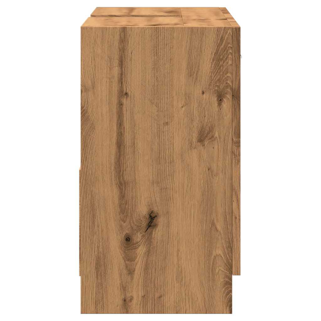 underskab til vask 63x30x54 cm konstrueret træ gammelt eg - Image 5