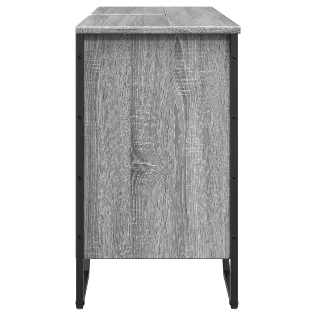 underskab til vask 91x35x60 cm konstrueret træ grå sonoma-eg - Image 5