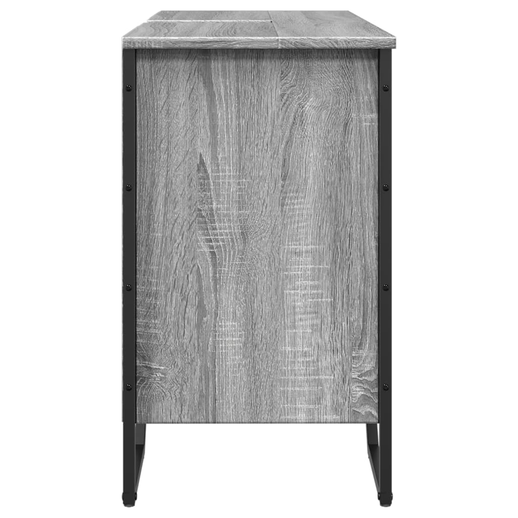 underskab til vask 91x35x60 cm konstrueret træ grå sonoma-eg - Image 5