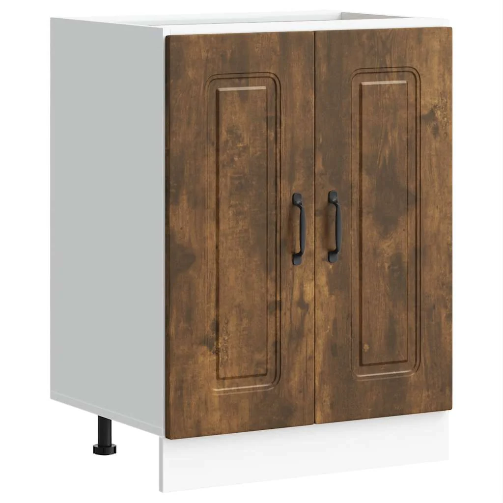 underskab til vask Kalmar 60x46x81,5cm konstrueret træ røget eg - Image 2