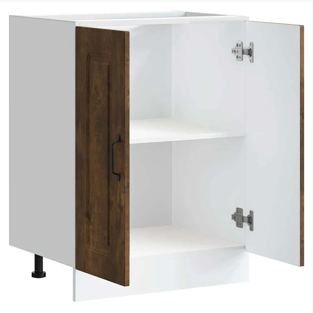 underskab til vask Kalmar 60x46x81,5cm konstrueret træ røget eg - Image 5