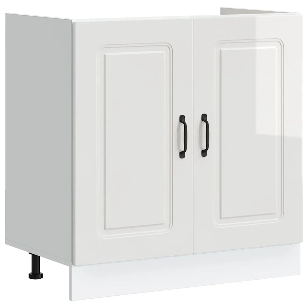 underskab til vask Kalmar 80x46x81,5 cm højglans hvid - Image 2