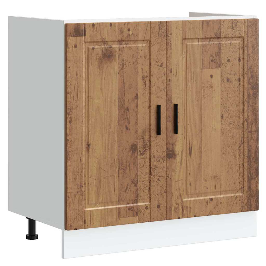 underskab til vask Porto 80x46x81,5 cm antikt træ - Image 2