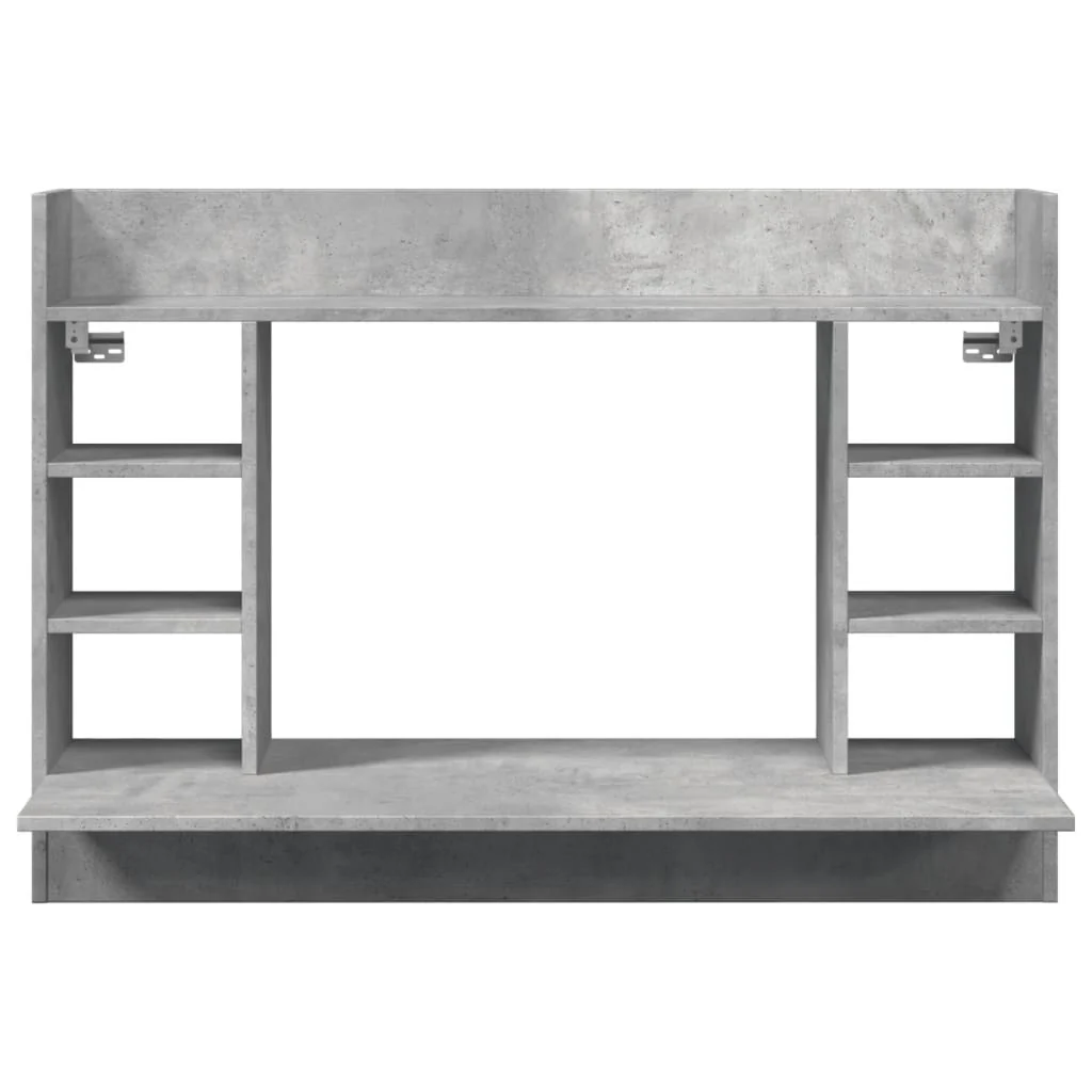 væghængt skrivebord 105x48x75 cm konstrueret træ betongrå - Image 4