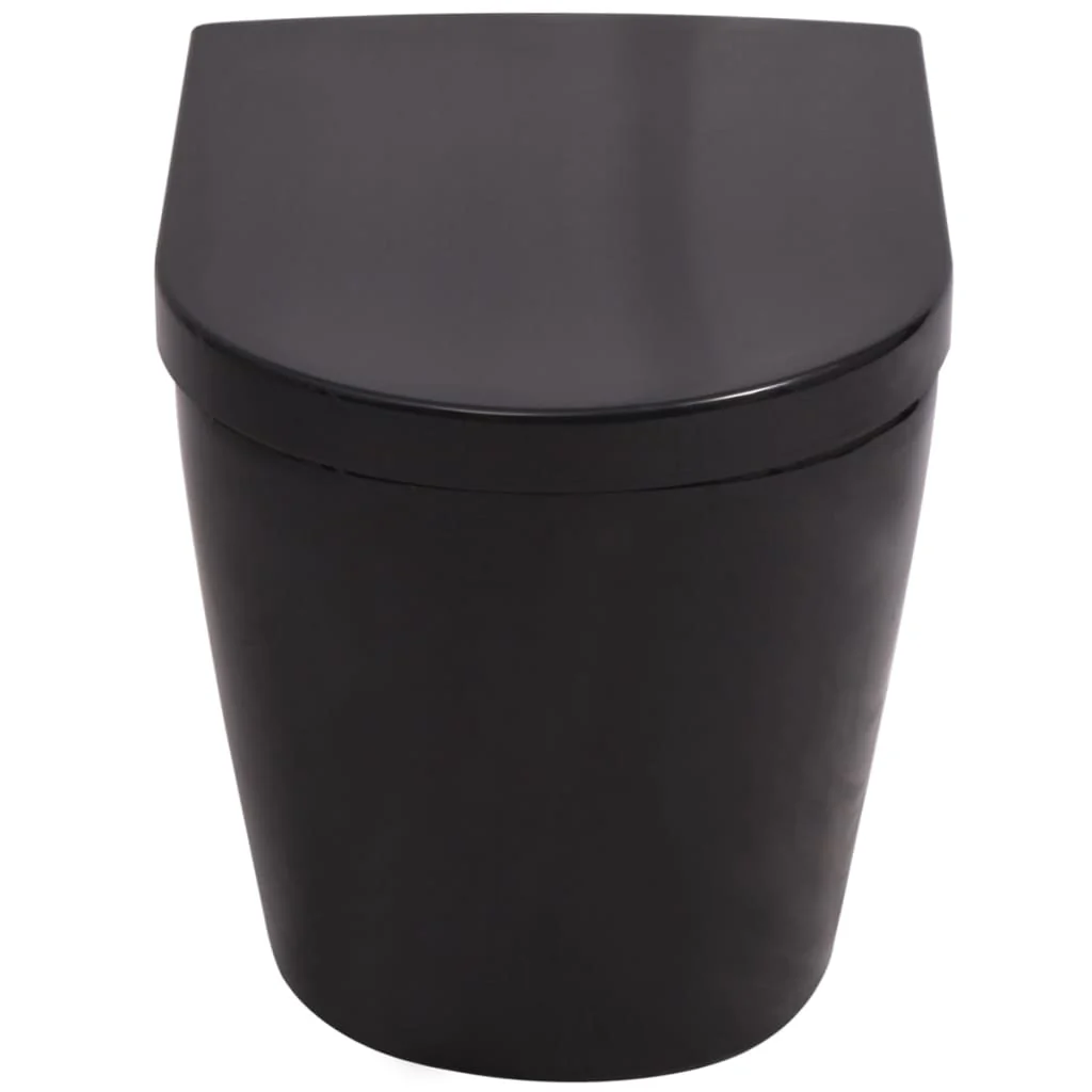 væghængt toilet keramisk sort - Image 5