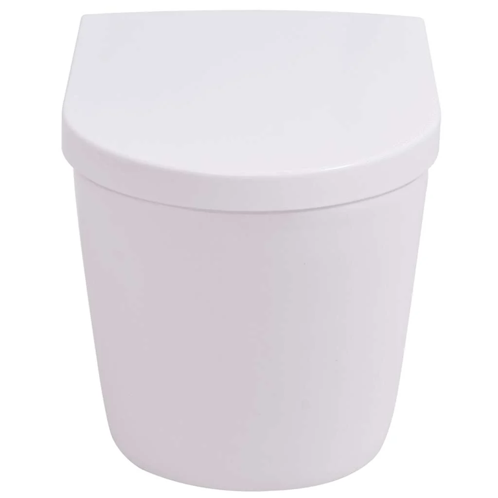 væghængt toilet med skjult cisterne keramik hvid - Image 6