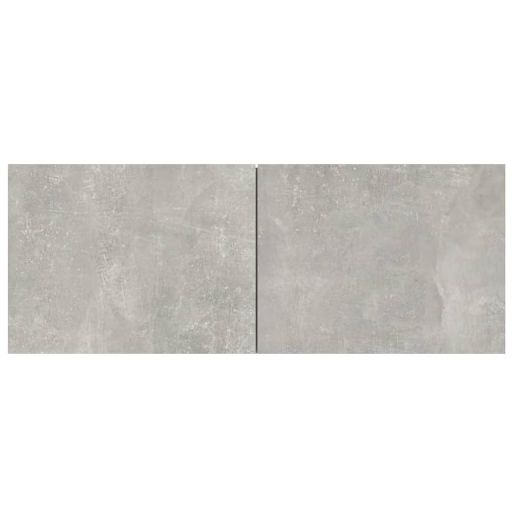 væghængt tv-bord 37x37x72 cm konstrueret træ betongrå - Image 6