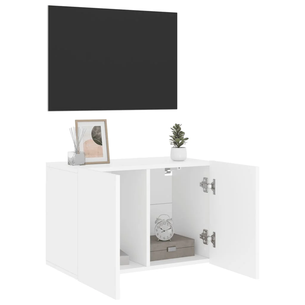 væghængt tv-bord 60x30x41 cm hvid - Image 4