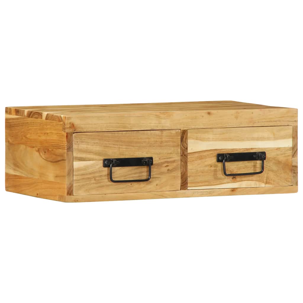 væghængt tv-skab 60x30x19 cm massivt akacietræ - Image 4