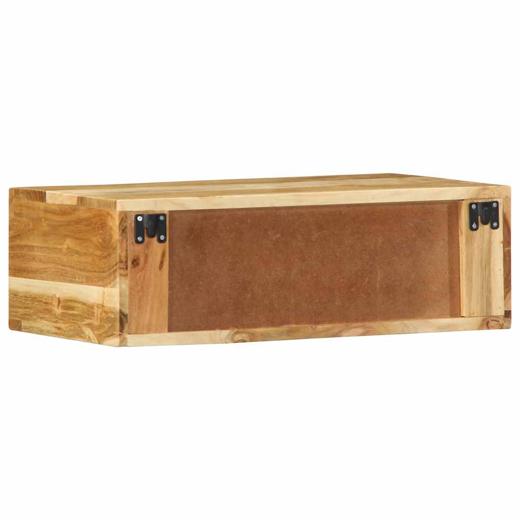 væghængt tv-skab 60x30x19 cm massivt akacietræ - Image 7