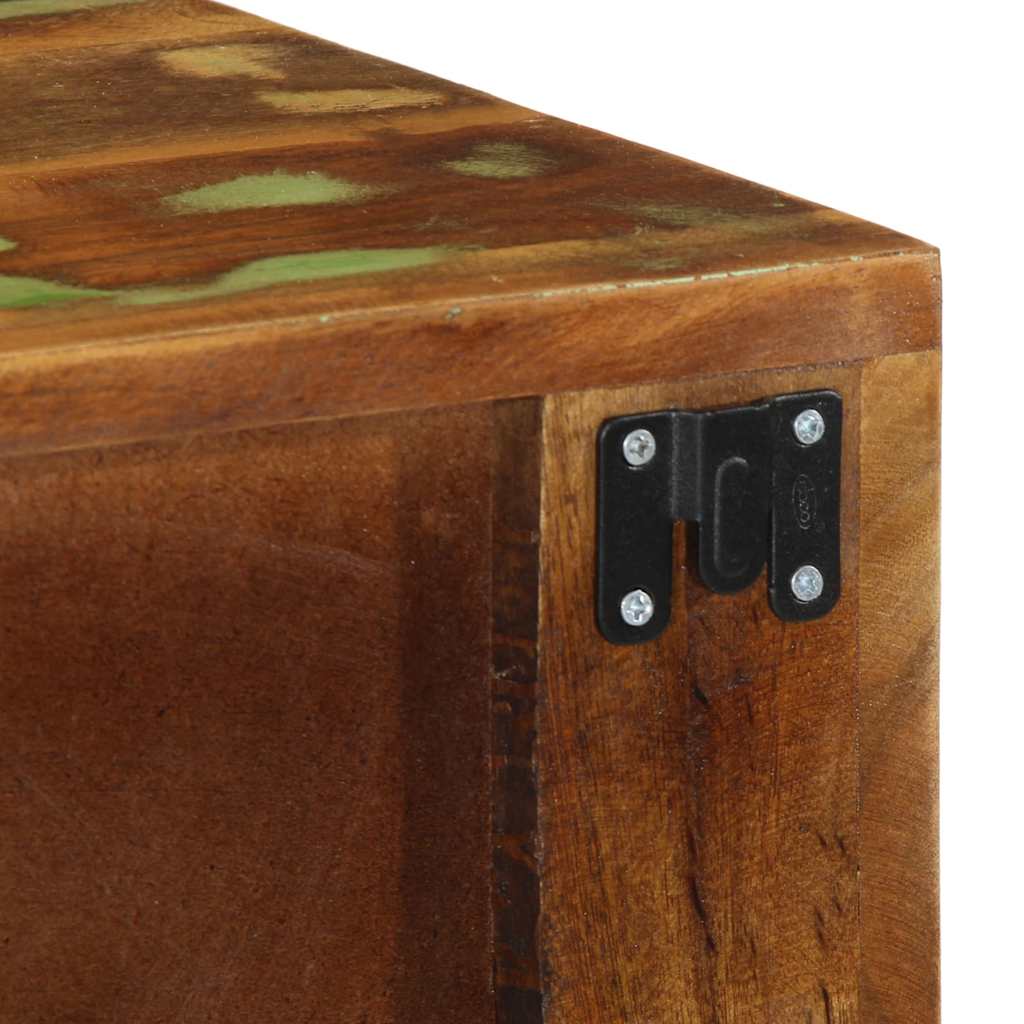 væghængt tv-skab 80x30x19 cm massivt genbrugstræ - Image 9