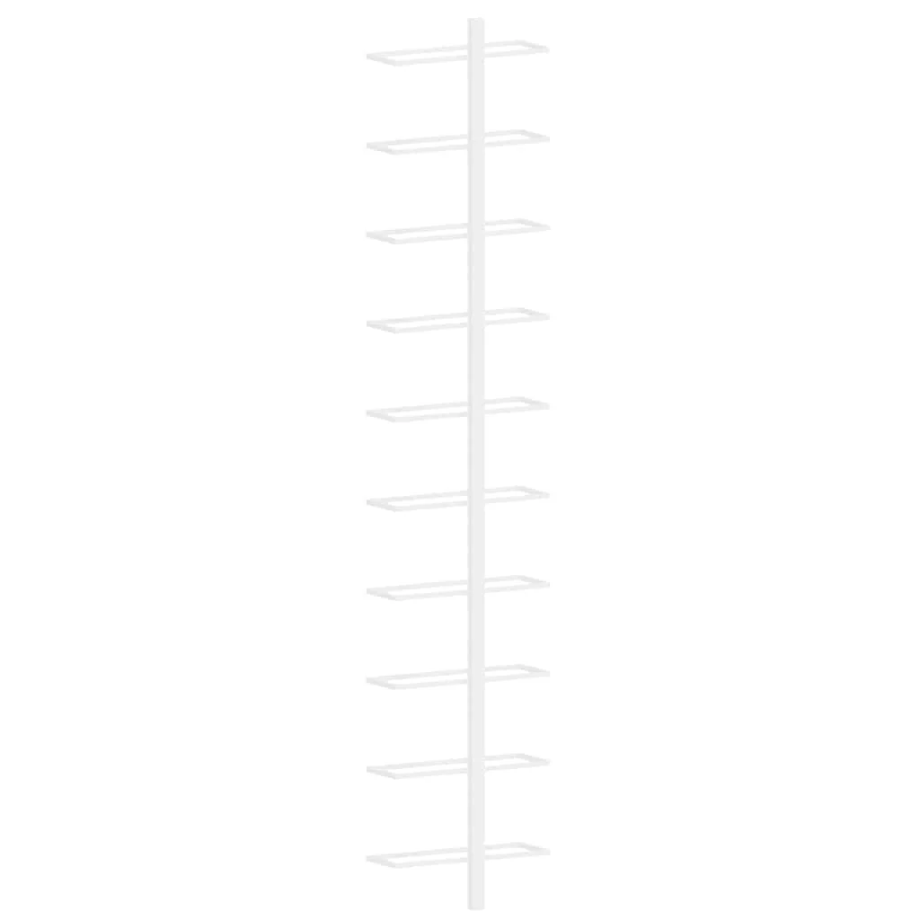 væghængt vinreol til 10 flasker metal hvid - Image 7
