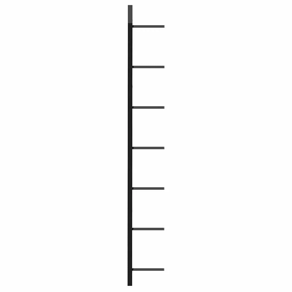 væghængt vinreol til 7 flasker metal sort - Image 6