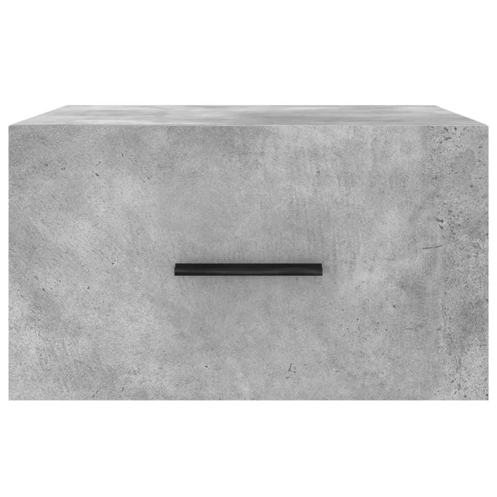 væghængte sengeborde 2 stk. 35x35x20 cm betongrå - Image 6