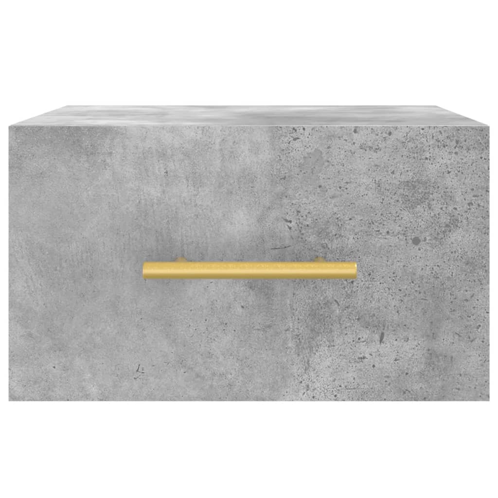 væghængte sengeborde 2 stk. 35x35x20 cm betongrå - Image 6