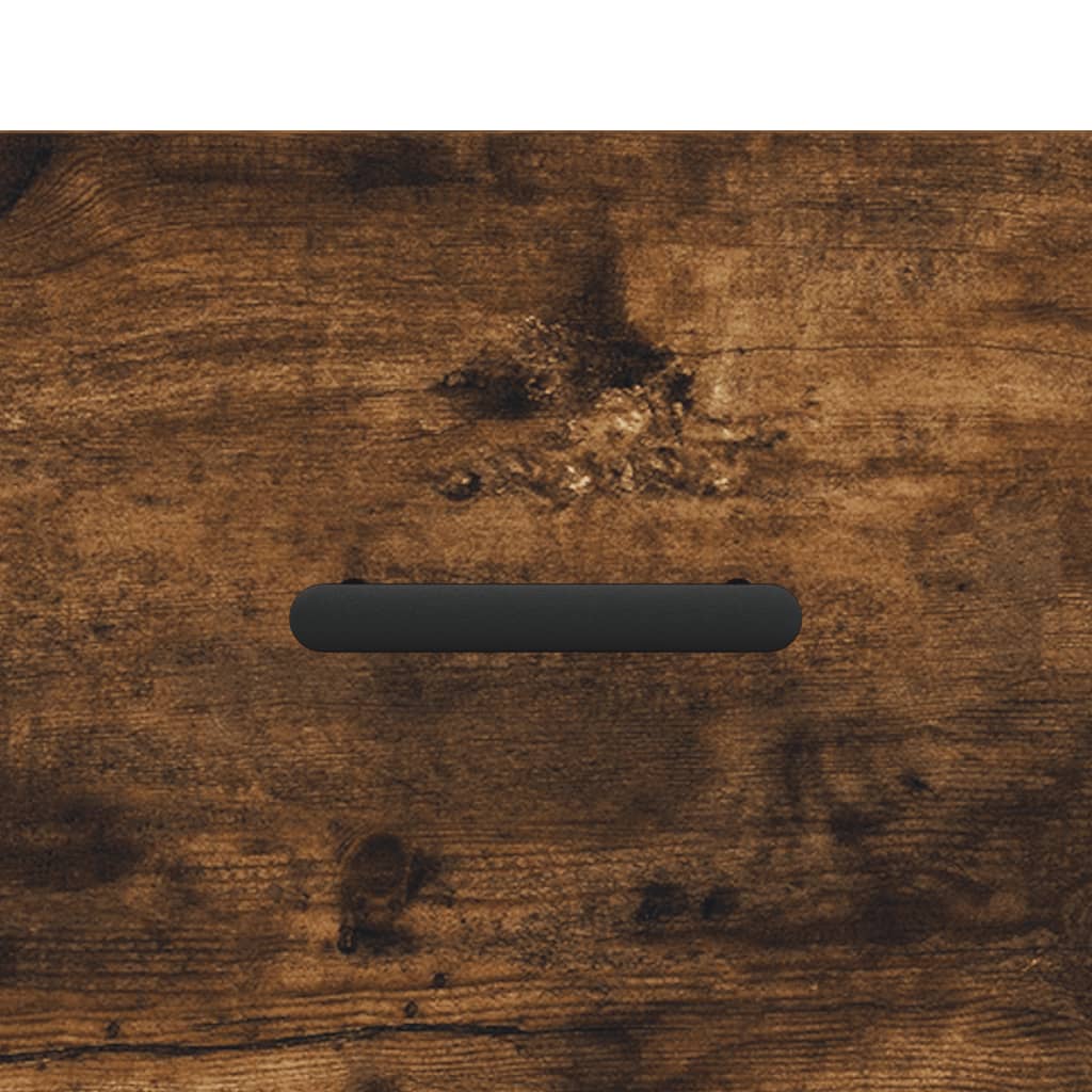 væghængte sengeborde 2 stk. 35x35x20 cm røget egetræsfarve - Image 10