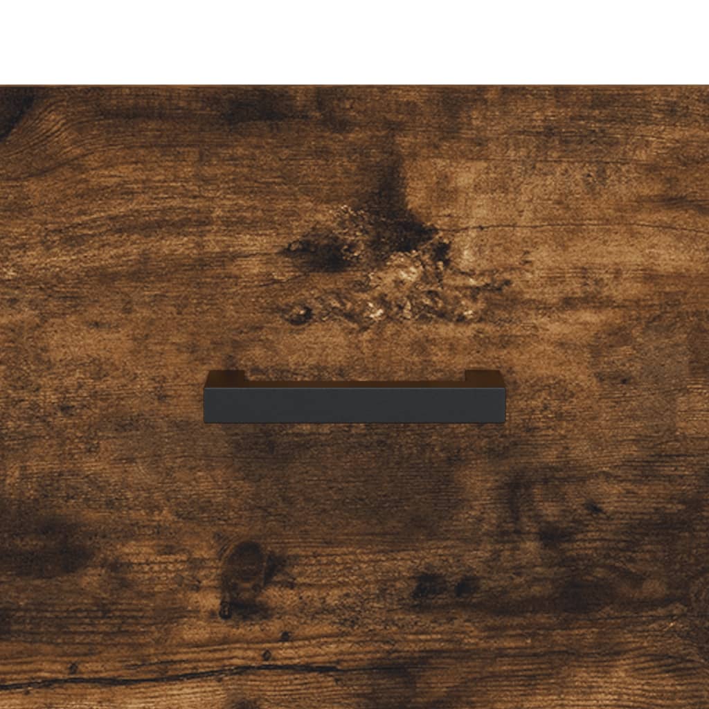 væghængte sengeborde 2 stk. 35x35x20 cm røget egetræsfarve - Image 9