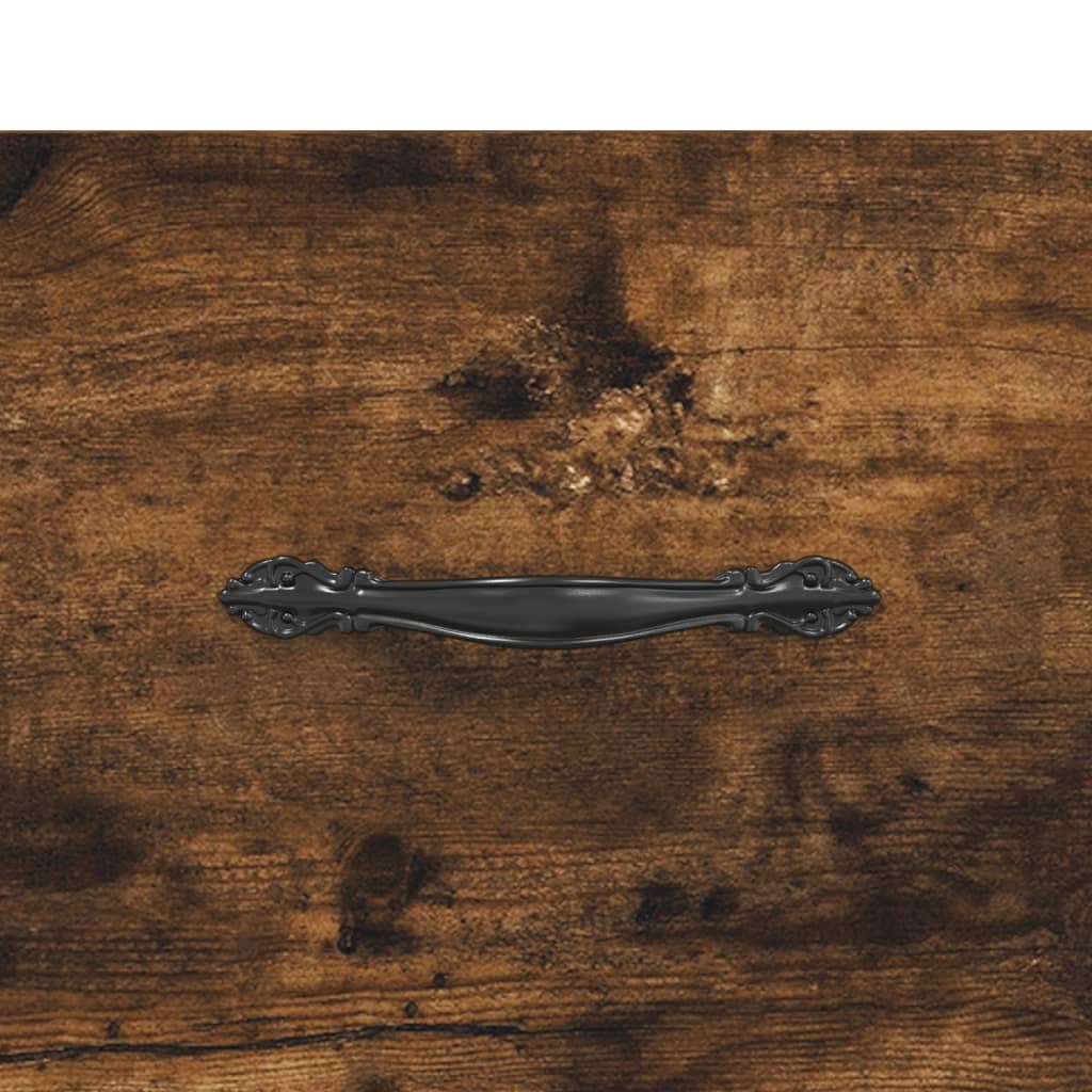 væghængte sengeborde 2 stk. 35x35x20 cm røget egetræsfarve - Image 9