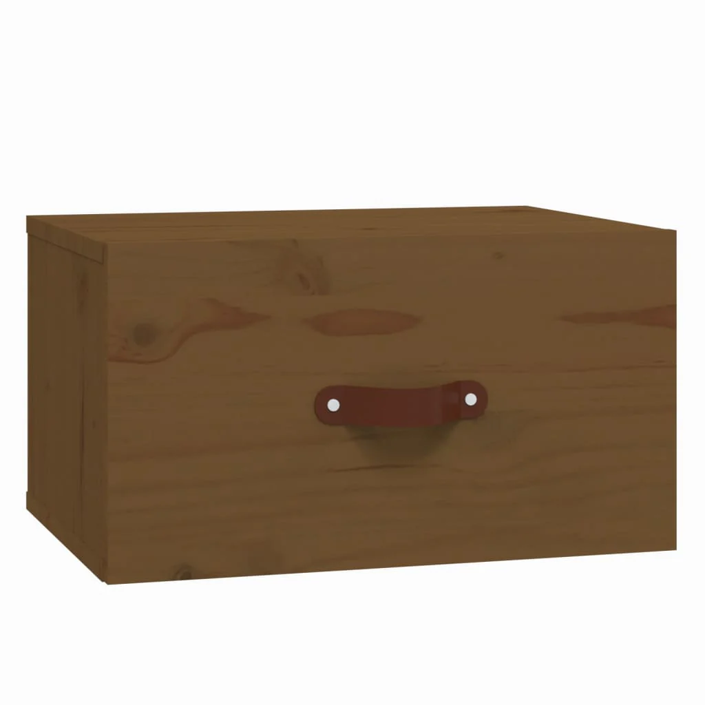 væghængte sengeborde 2 stk. 40x29,5x22 cm brun - Image 5