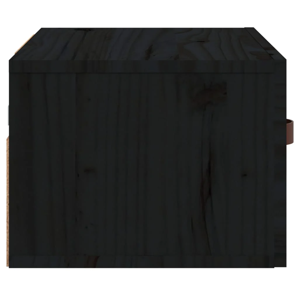 væghængte sengeborde 2 stk. 40x29,5x22 cm sort - Image 7