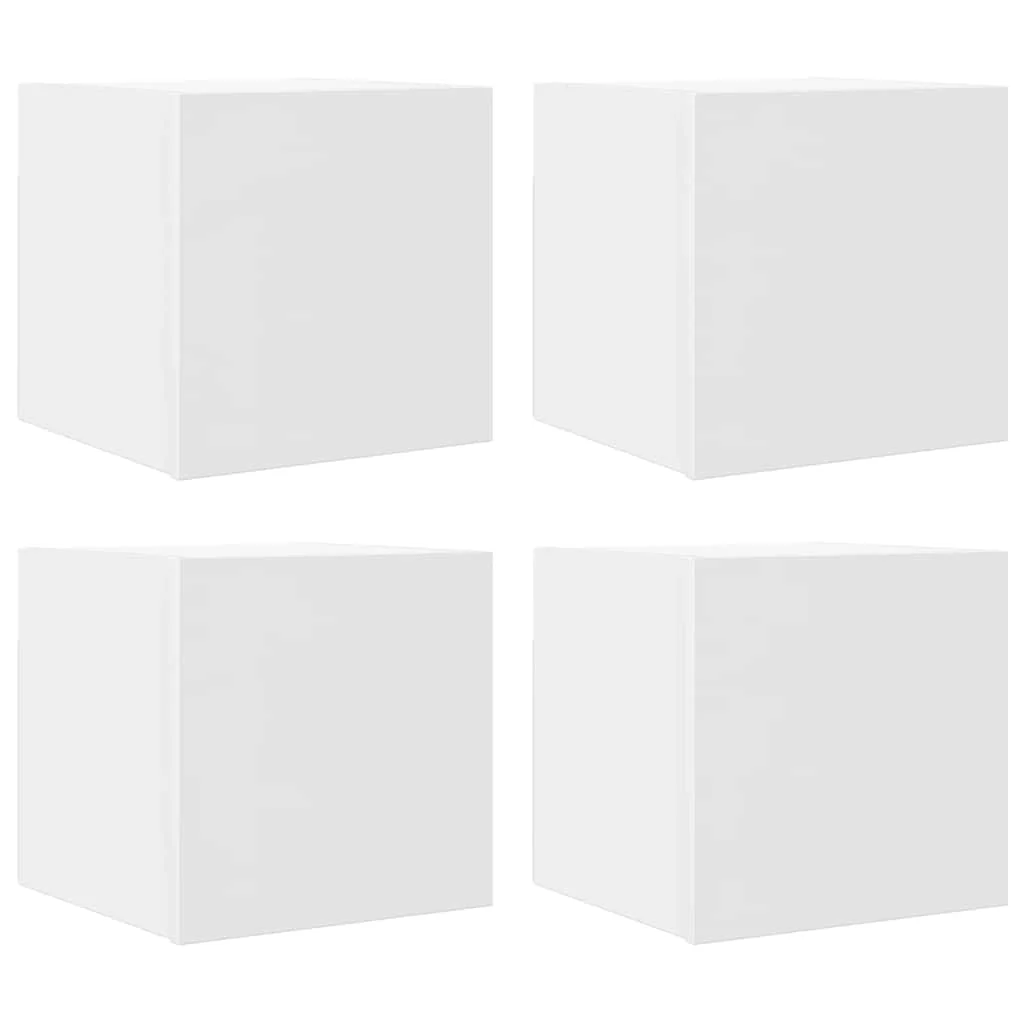 væghængte tv-skabe 4 stk. 30,5x30x30 cm hvid - Image 2
