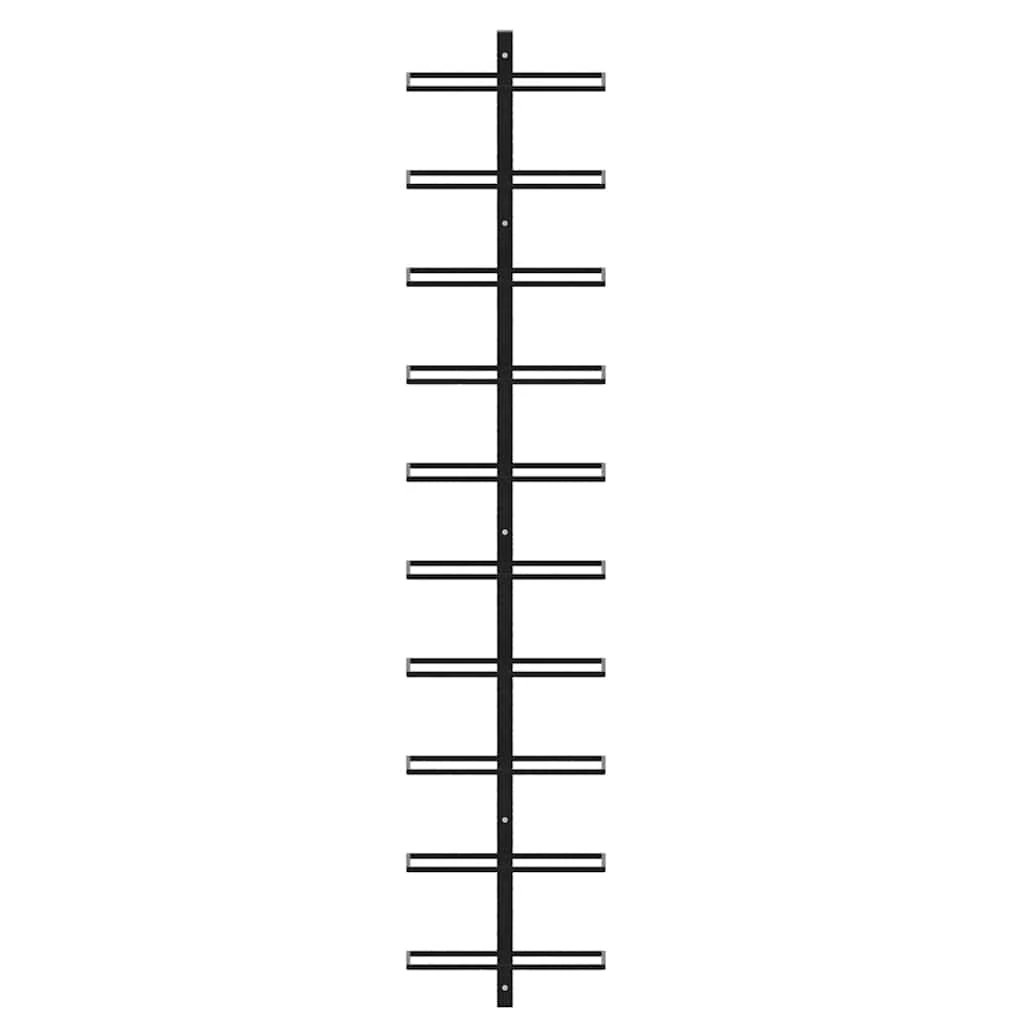 væghængte vinreoler 2 stk. til 20 vinflasker metal sort - Image 6