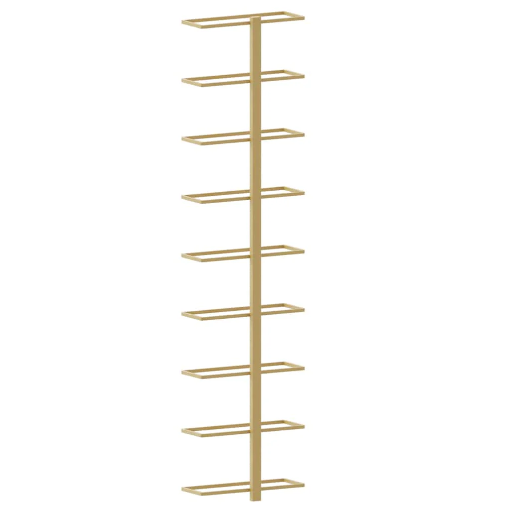 væghængte vinreoler 2 stk. til 9 flasker jern guldfarvet - Image 6