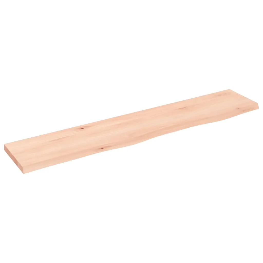 væghylde 100x20x2 cm ubehandlet massivt egetræ - Image 2