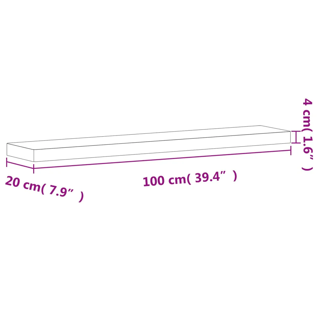 væghylde 100x20x4 cm massivt bøgetræ - Image 6