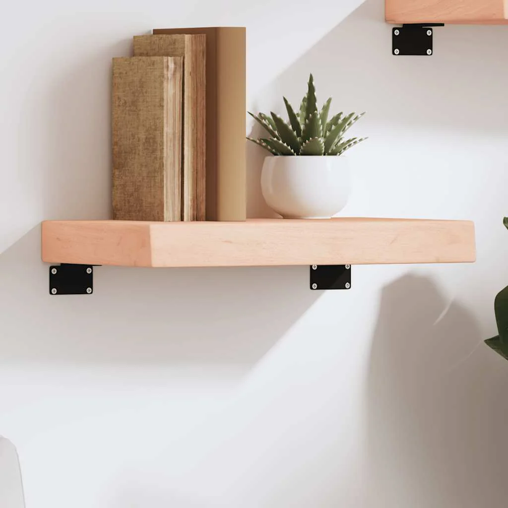 væghylde 40x30x(2-6) cm ubehandlet massivt egetræ