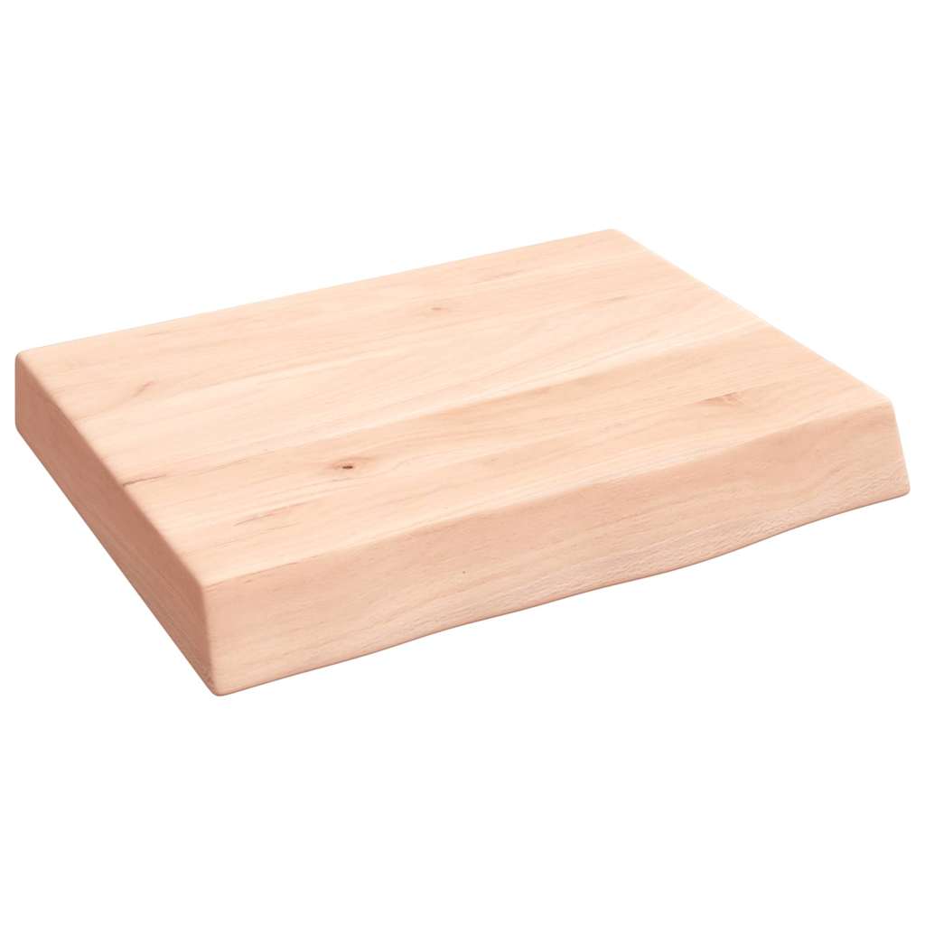 væghylde 40x30x(2-6) cm ubehandlet massivt egetræ - Image 2