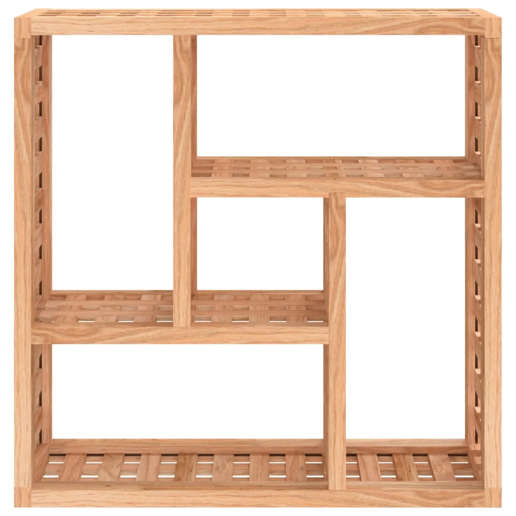 væghylde 49x15x49 cm massivt træ valnød - Image 3